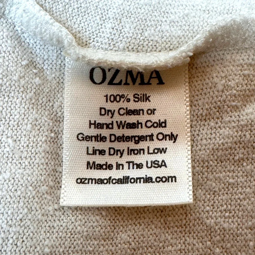 OZMA Dance Wrap Top 100% Silk Noil XL Cropped Balletcore Earthy Boho Cottagecore - Picture 7 of 11
